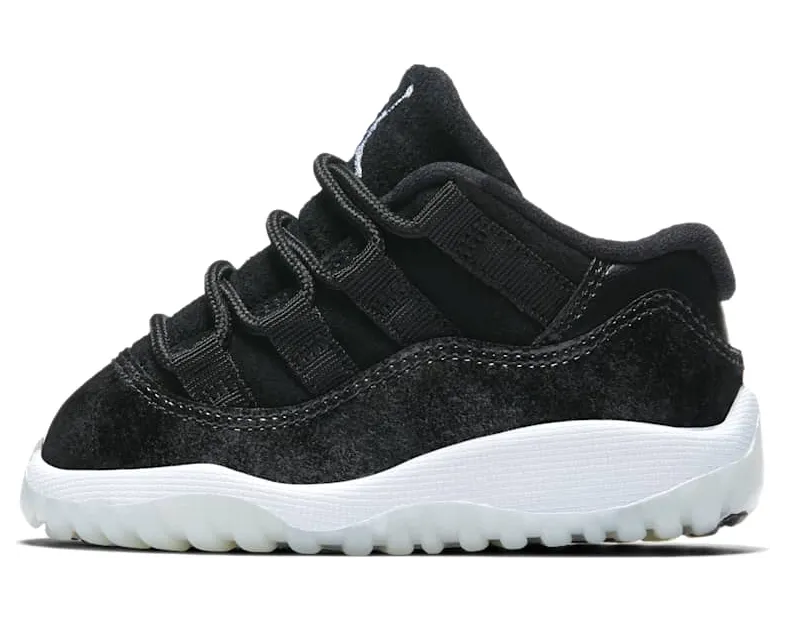 Jordan 11 Retro Low Black Metal Silver White (505836-010)