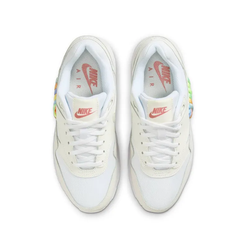 Nike Air Max 1 SE White Rainbow Lace Swoosh (FN4782-100)