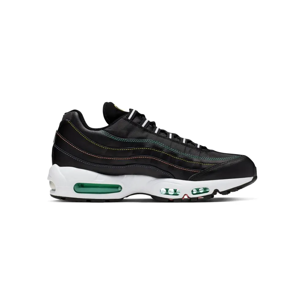 Nike Air Max 95 Windbreaker Black Black/Kinetic Green-Psychic Purple-Flash Crimson (AJ2018-023)