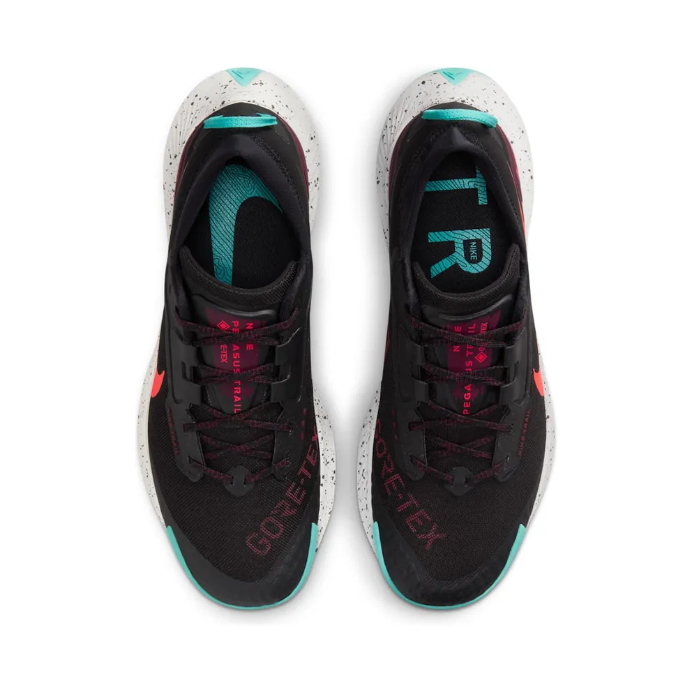 Nike Pegasus Trail 3 Gore-Tex Black Dynamic Turquoise Bright Crimson (DC8793-002)