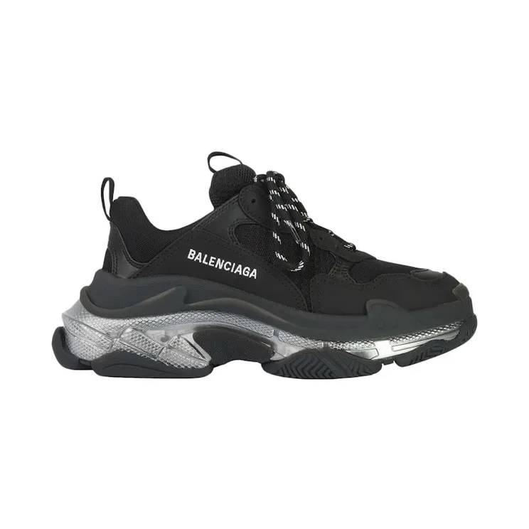 Balenciaga Triple S Clear Sole Black Ivory (W) (544351W2FB21001)