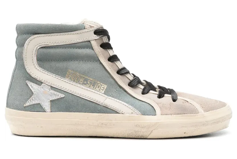 Golden Goose Slide aus Wildleder “Blue” (GWF00115F006133)