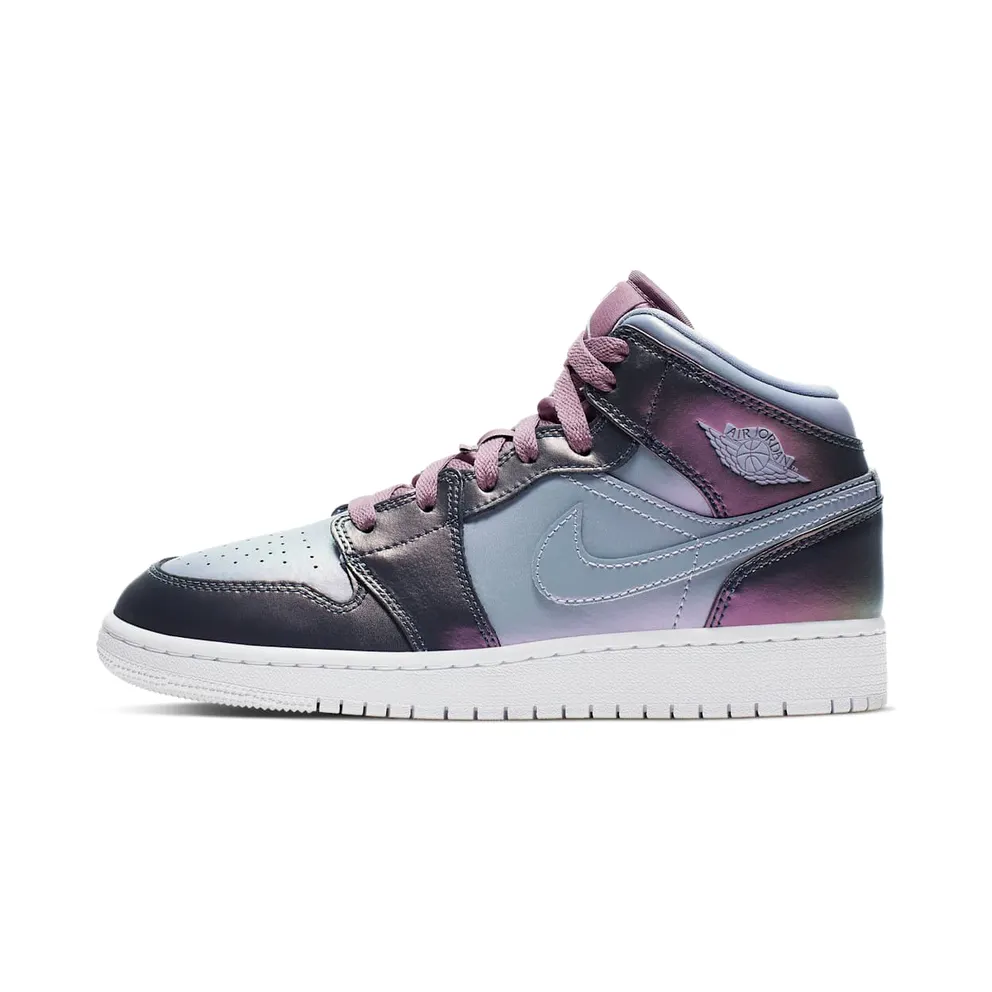 Jordan 1 Mid Monsoon Blue (GS) Monsoon Blue/Purple Rise-Violet Dust-White-Melon Tint (AV5174-400)