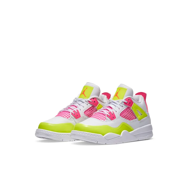 Air Jordan 4 Retro White Lemon Pink (PS) (2020) (CV7809-100)