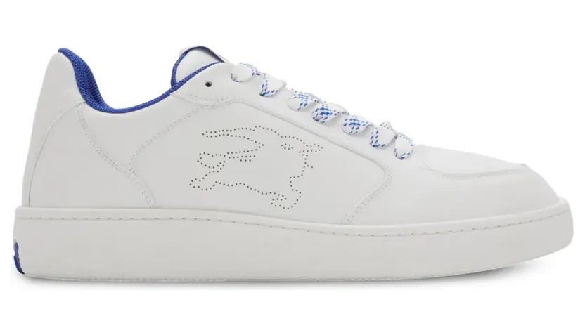Burberry Leather EKD Logo Low-Top Sneakers White Blue (8095424)