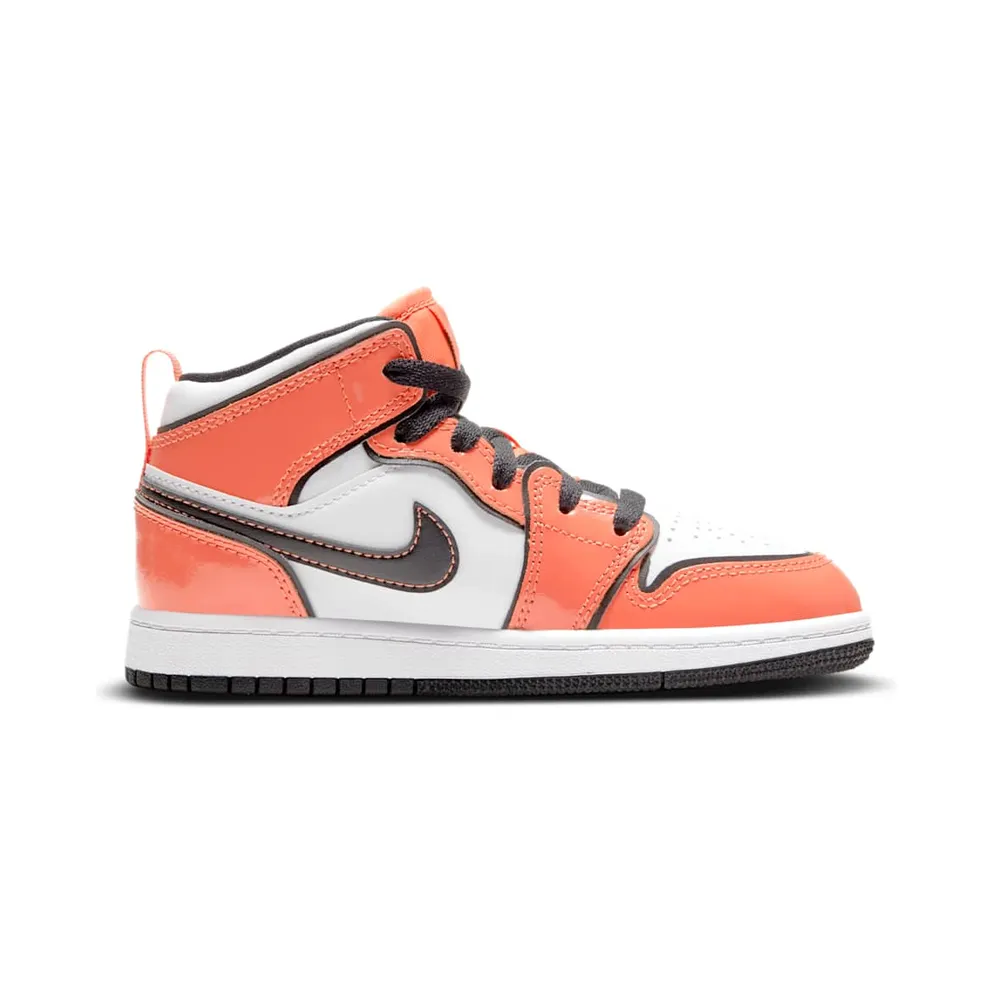 Jordan 1 Mid Turf Orange (PS) Turf Orange/White-Black (BQ6932-802)