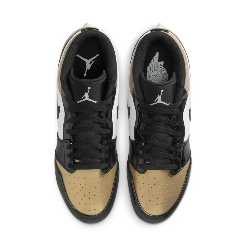 Jordan 1 Low TD Cleat “Patent Gold Toe” (FJ6245-701)