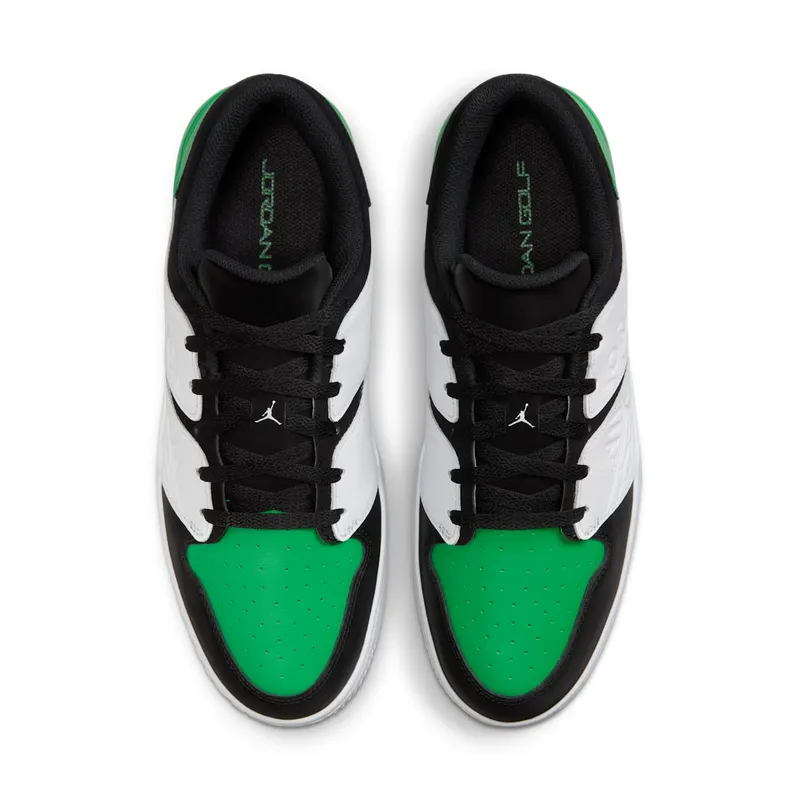Jordan NU Retro 1 Low “Black White Blue Tint Lucky Green” (FZ4153-002)