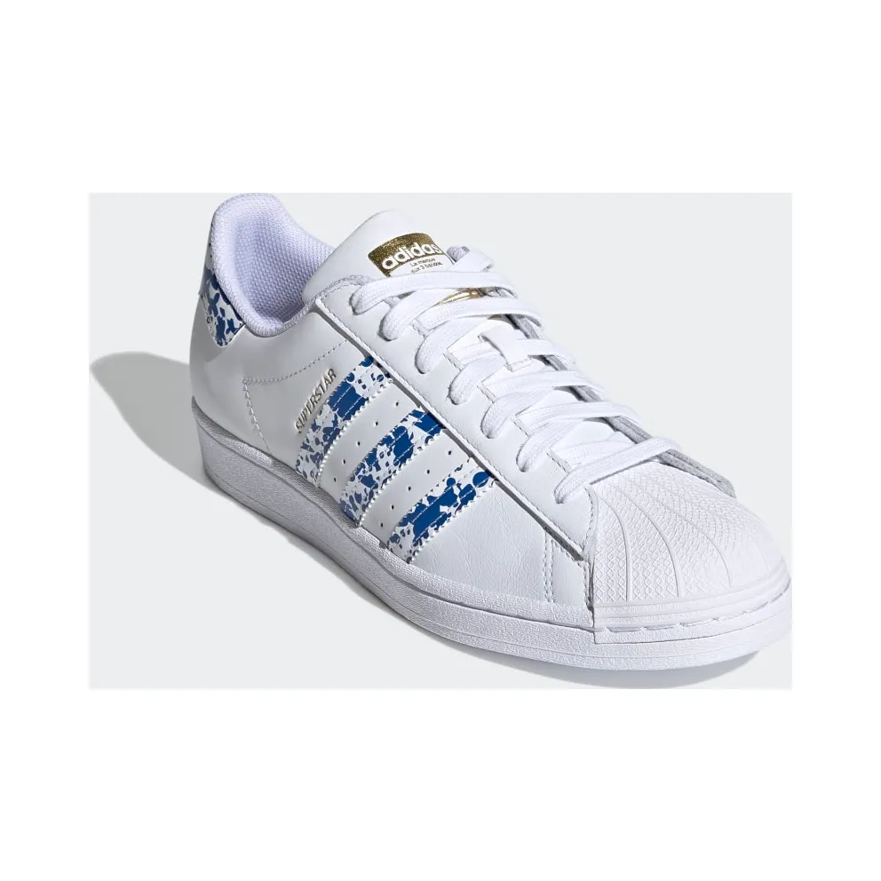 adidas Superstar Cloud White / Blue / Gold Metallic (FY7713)