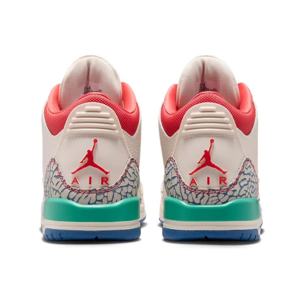 Air Jordan 3 – Play Your Way – “Chalk / True Blue / Kinetic Green / Track Red” (IO2076-100)