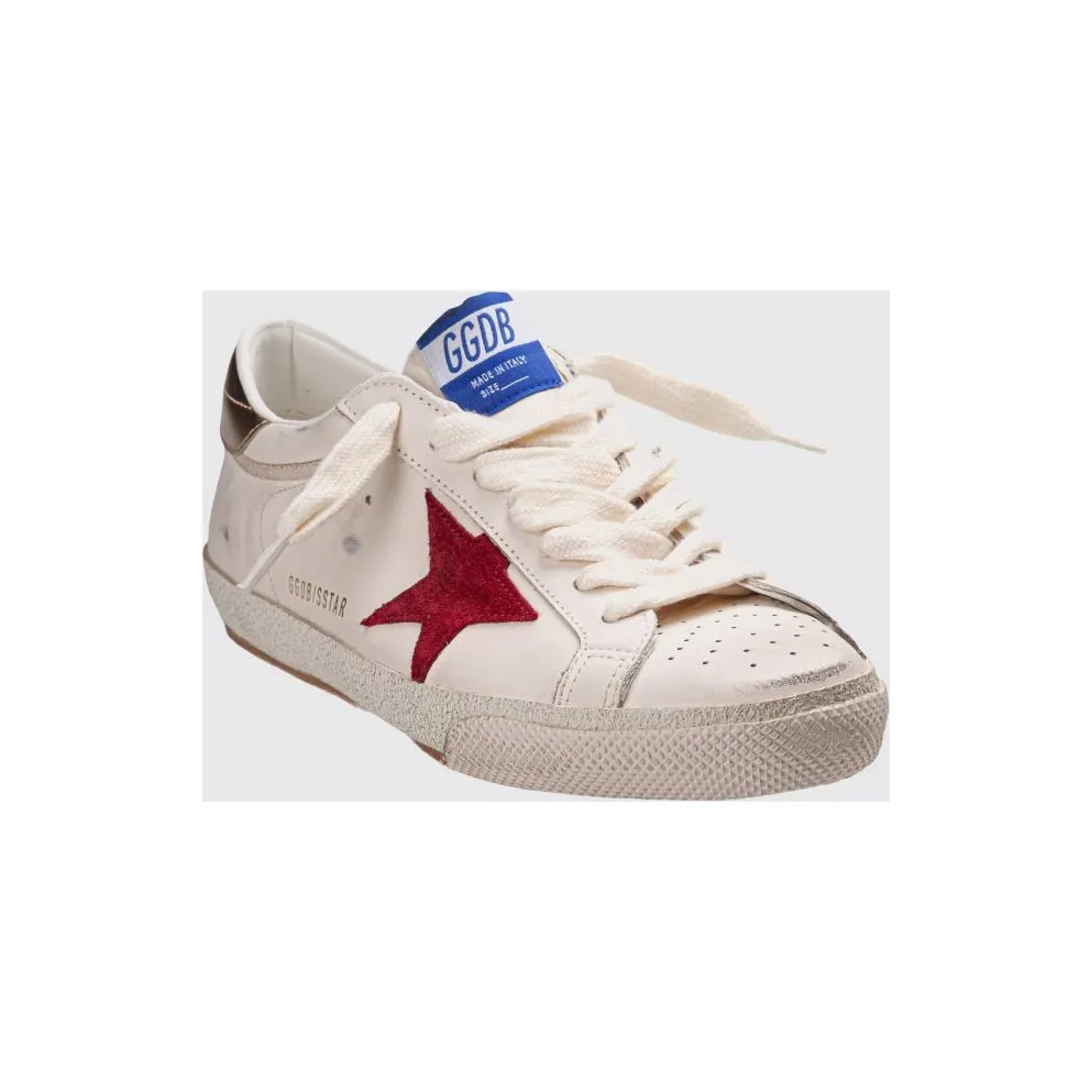 Golden goose Super-Star Distressed-Effect Leather White (GMF01003F00813712378)