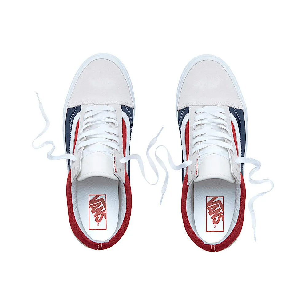 Vans Old Skool Retro Block White/Red-Dress Blues (VN0A38G1QKN)