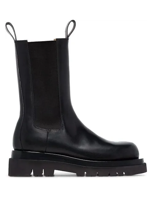 Bottega Veneta Lug Boots Black Leather (592045 VIFH0 1000)