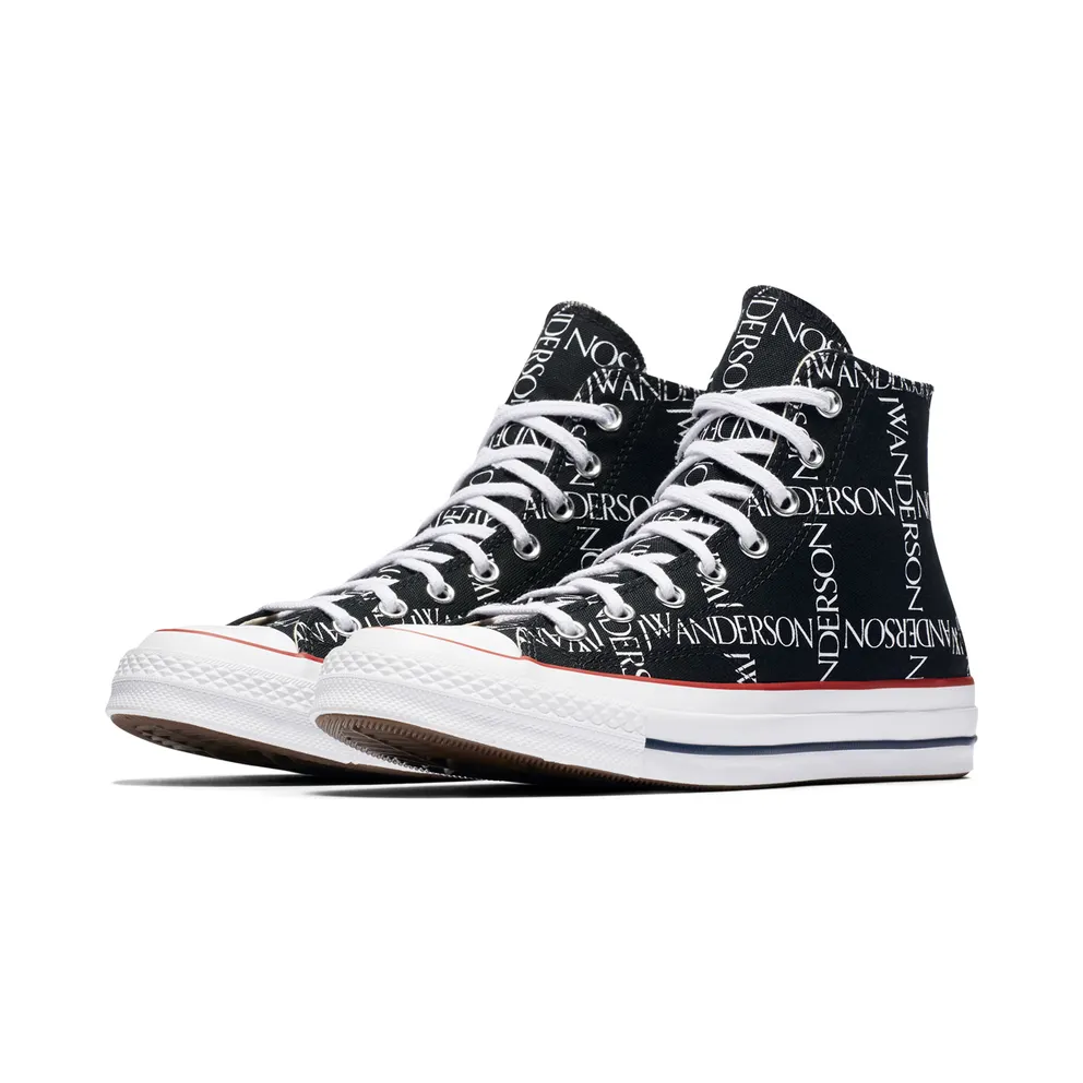 Converse Chuck Taylor All-Star 70s Hi Grid JW Anderson Black Black/White-Insignia Red (160807C)