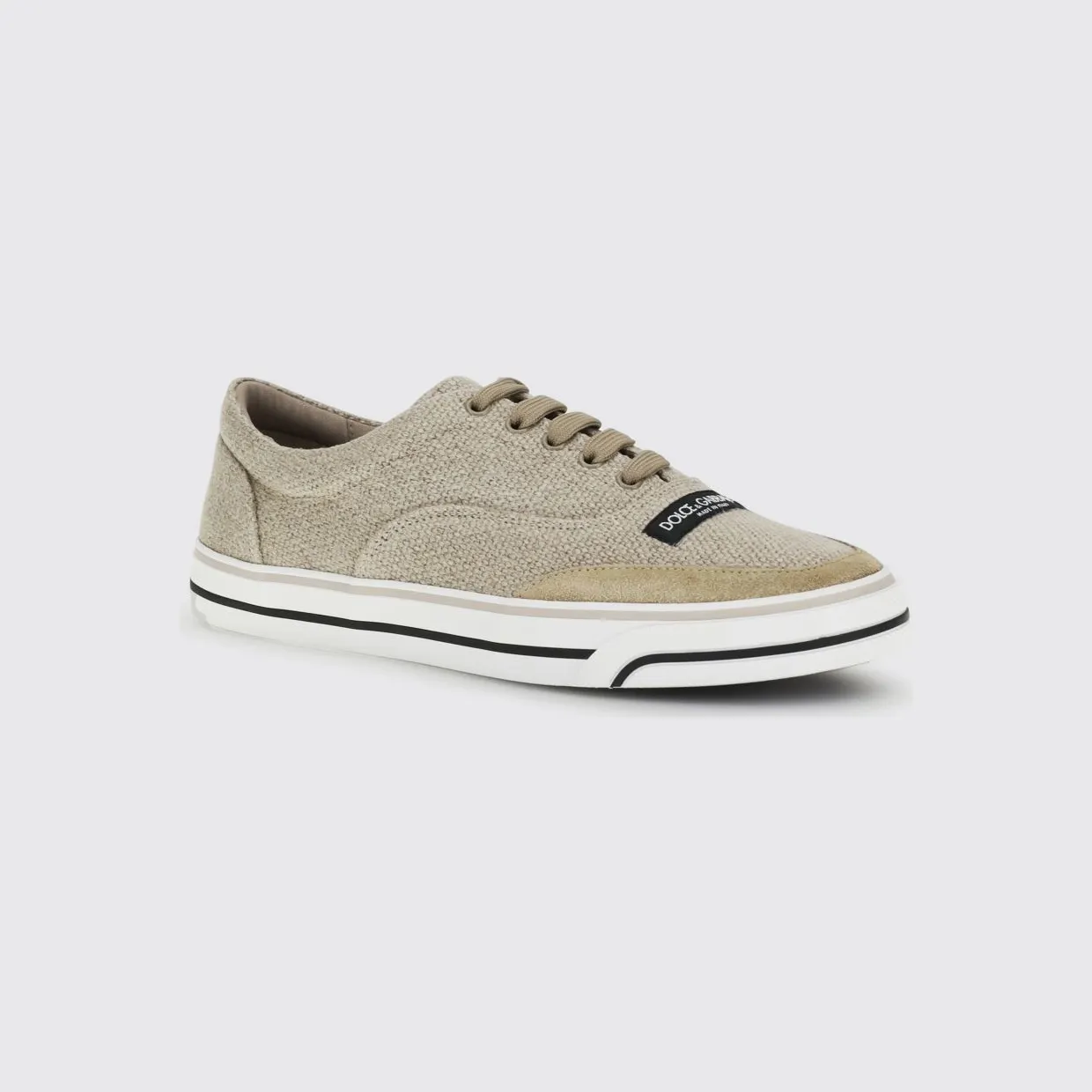 Dolce & Gabbana DG Sailing Sneakers In Linen Canvas Beige (CS2399A03538S727)