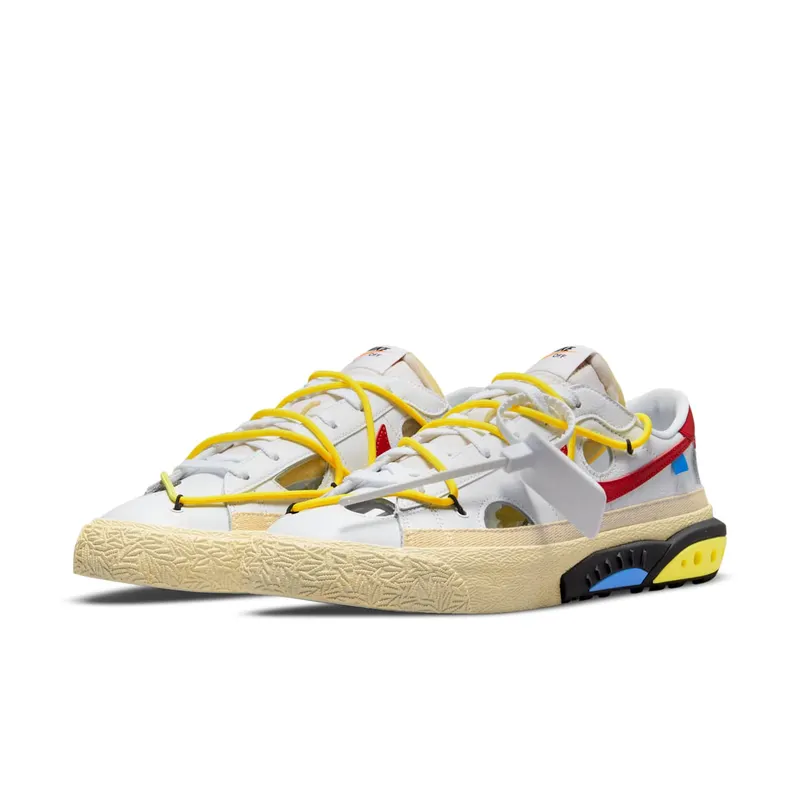Nike x Off-White Blazer Low “White/University Red-Opti Yellow-Fossil” (DH7863-100)