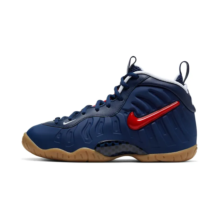 Nike Little Posite Pro GS ‘USA’ Blue Void/White/Gum Light Brown/University Red (644792-405)