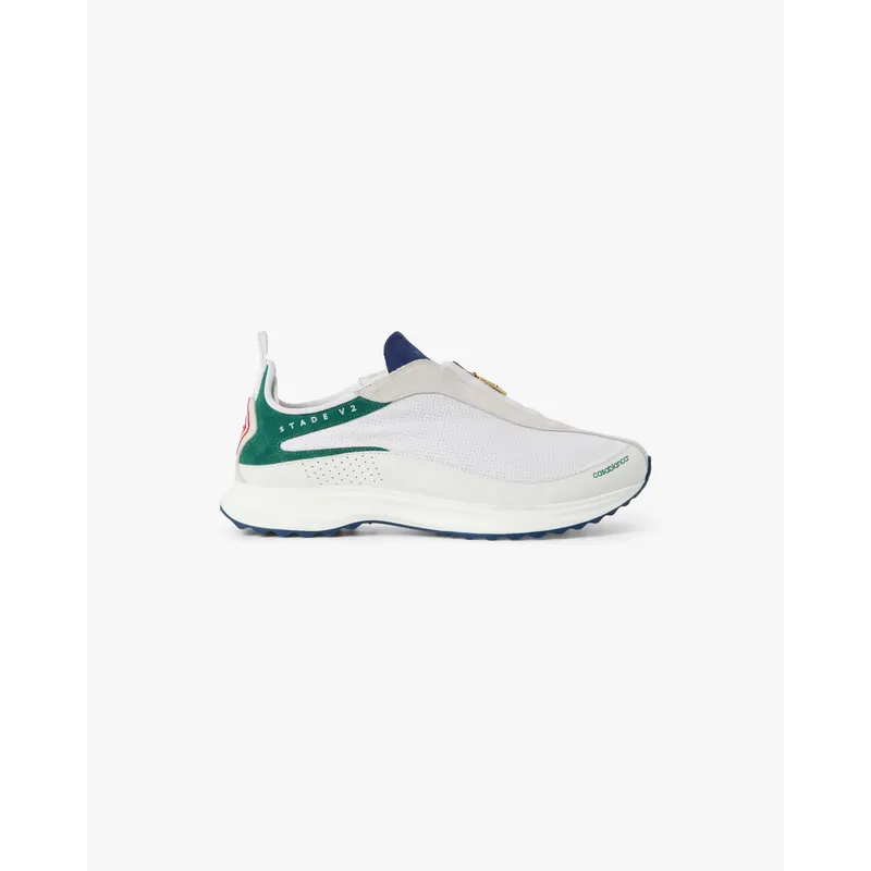 Casablanca Stade (a-pf26-snk-032-01-m-mens-white-green-stade-zip-sneaker)