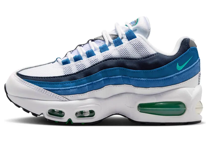 Nike Air Max 95 White / Emerald Green / Lake Blue (IU7899-100)