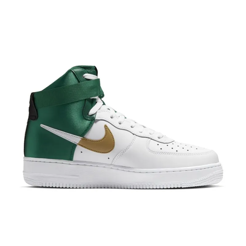 Nike Air Force 1 High NBA Celtics White/Green/Gold (BQ4591-100)