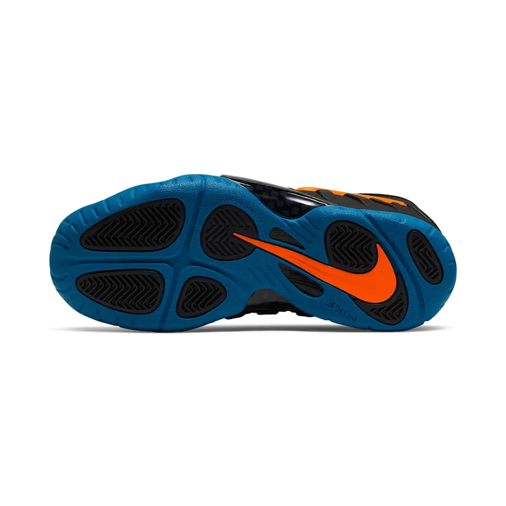 Nike Air Foamposite Pro Knicks (GS) Black/Total Orange-Battle Blue (644792-011)