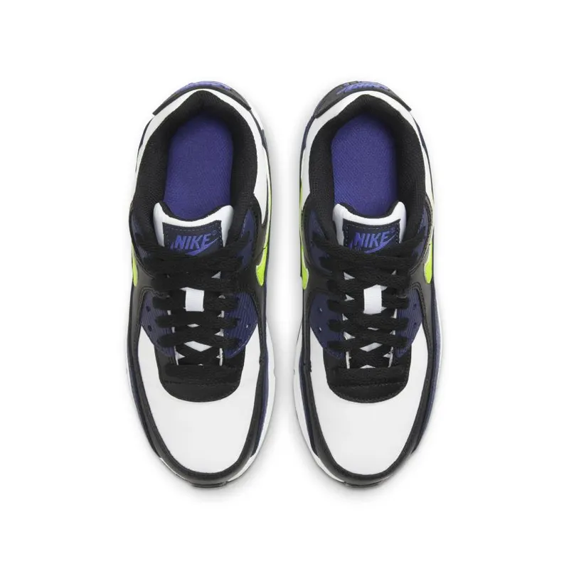 Nike Air Max 90 Leather Midnight Navy Volt (GS) (CD6864-401)