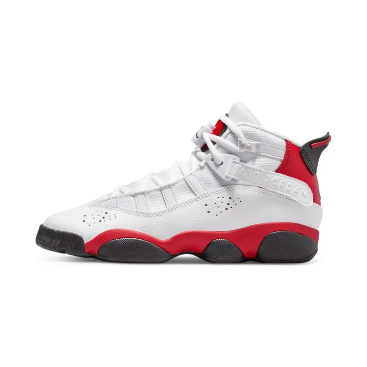 Jordan 6 Rings “White / University Red / Black” (323419-126)