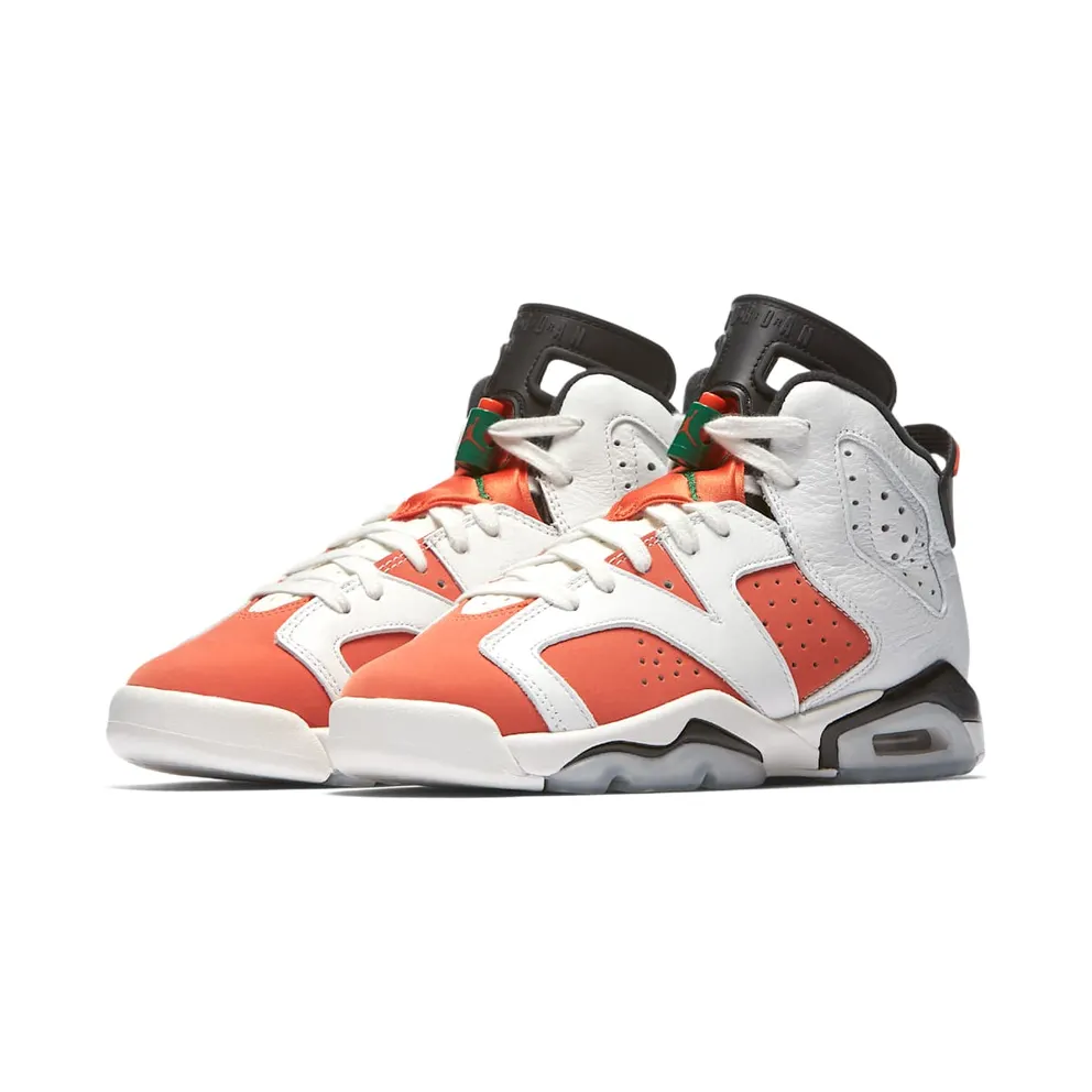 Jordan 6 Retro Gatorade Like Mike White (GS) Summit White/Team Orange-Black (384665-145)