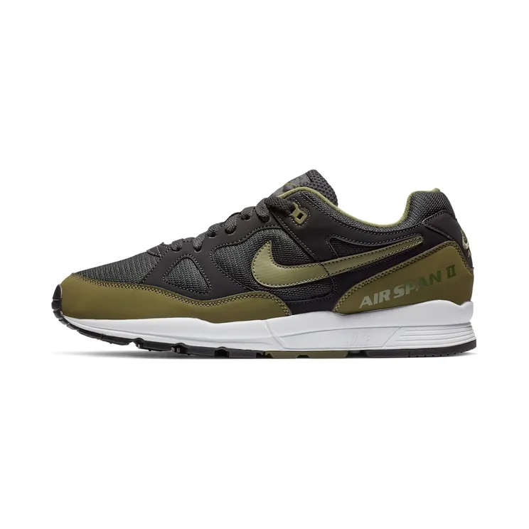 Nike Air Span 2 “Black / White / Olive Canvas” (AH8047-011)