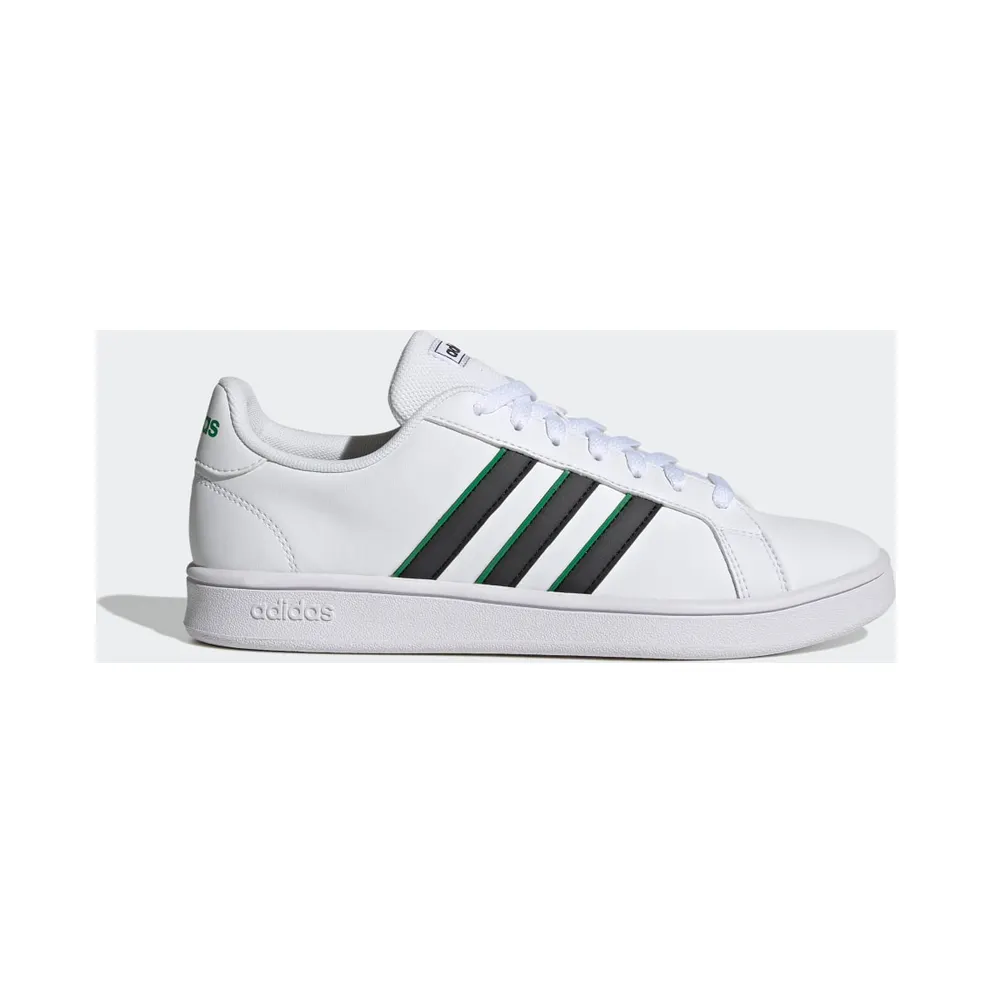 adidas Grand Court Base Schuh Cloud White / Carbon / Green (GW5612)