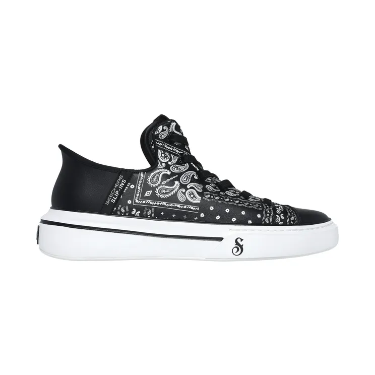 Skechers Premium Leather Slip-ins Snoop One Double G “Black / White (251017 Bkw)” (251017BKW)