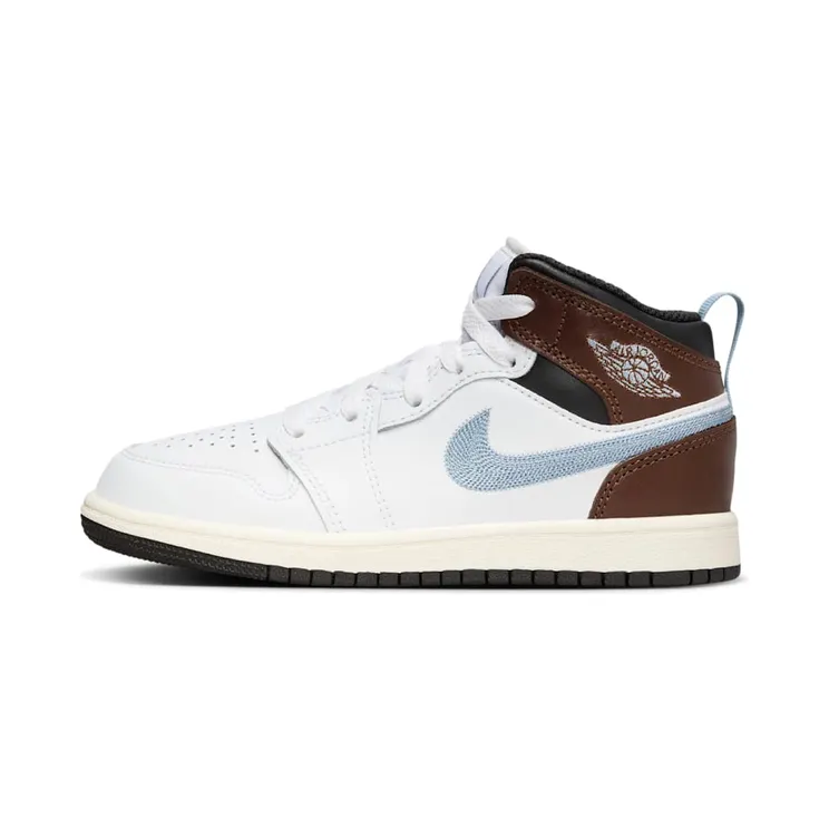 Jordan 1 Mid SE “White / Black / Sail / Blue Grey” (FQ8220-142)