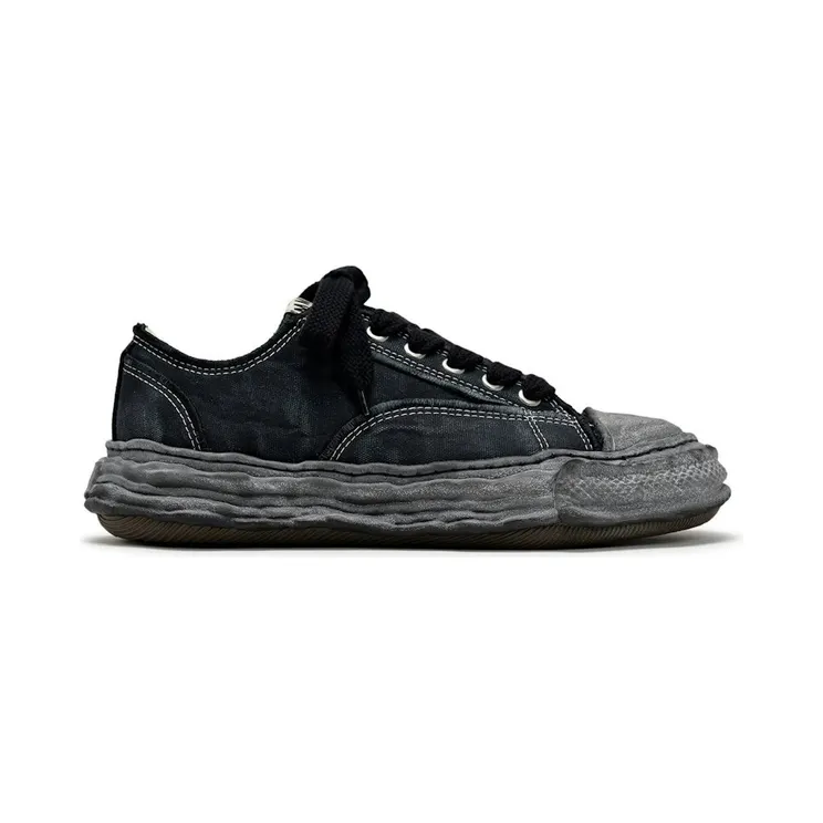 Maison Mihara Yasuhiro Peterson 23 OG Sole Vintage Effect Embroidered Canvas Low Triple Black (A15FW722-BLK BLK)