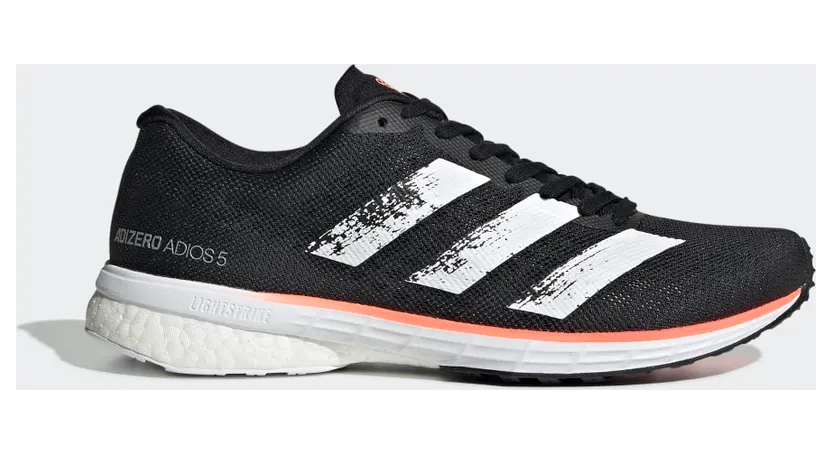 Adidas Adizero Adios 5 ‘Signal Coral’ Core Black/Cloud White/Signal Coral (EE4301)