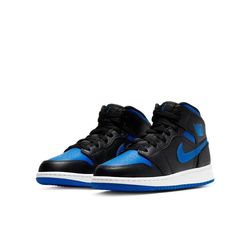 Jordan 1 Mid Royal 2020 (GS) Black/Royal (554725-068)