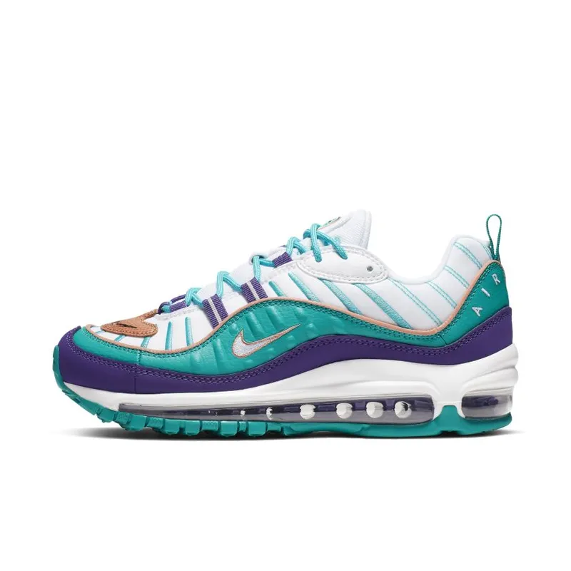 Nike  Air Max 98 Hornets (W) Court Purple/Spirit Teal-Light Blue Fury (AH6799-500)