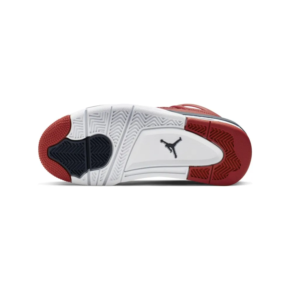 Jordan 4 Retro Fiba 2019 (GS) Gym Red/Obsidian-White-Metallic Gold (408452-617)