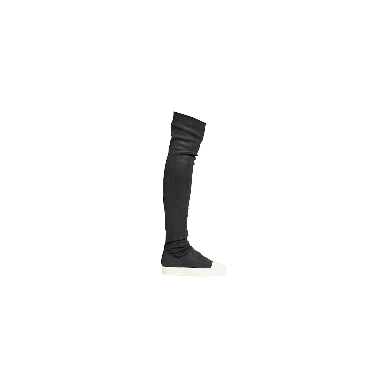 Rick Owens DRKSHDW High Sock Sneaks Black Wax Milk (DS02E7812 SBW 99X11)
