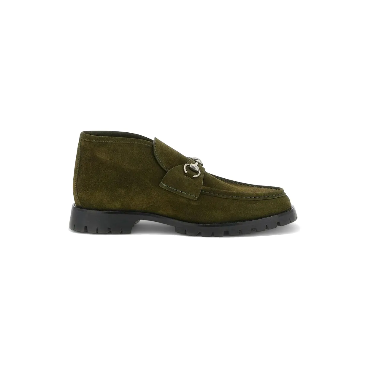 Gucci Horsebit Ankle Boot Green Suede (801057 0PV00 3037)