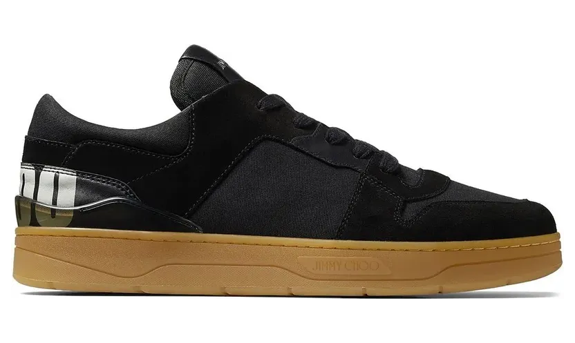 Jimmy Choo Florent low-top sneakers – Zwart (FLORENTMNVTXBLACKHONEY)
