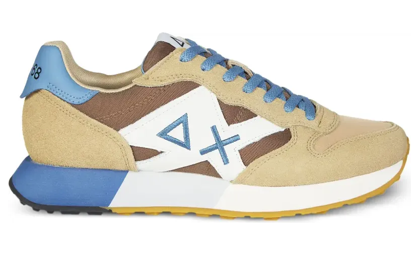 Sun68 Jaki tweekleurige sneakers – Beige (BZ36116)