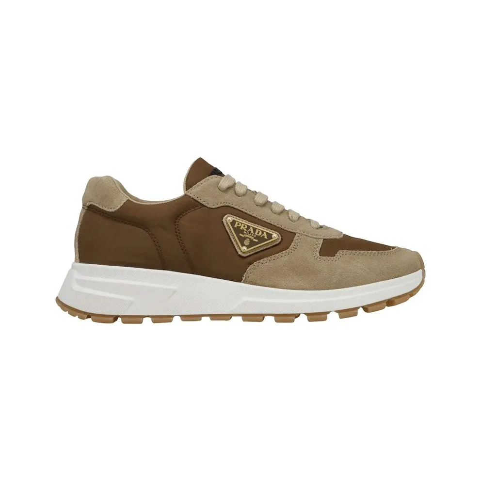Prada PRAX 01 Re-Nylon Brushed Leather Ecru Brown (2EE369_3KUY_F0J25)