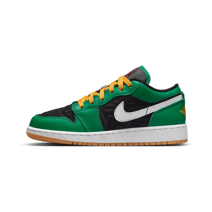 Air Jordan 1 Low SE GS Christmas “Malachite / Black / Taxi / Fire Red” (DQ8421-300)