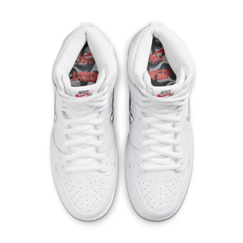 Nike x Oski SB Dunk High Great White Shark – “White / Grey / Red” (DC8908-105)