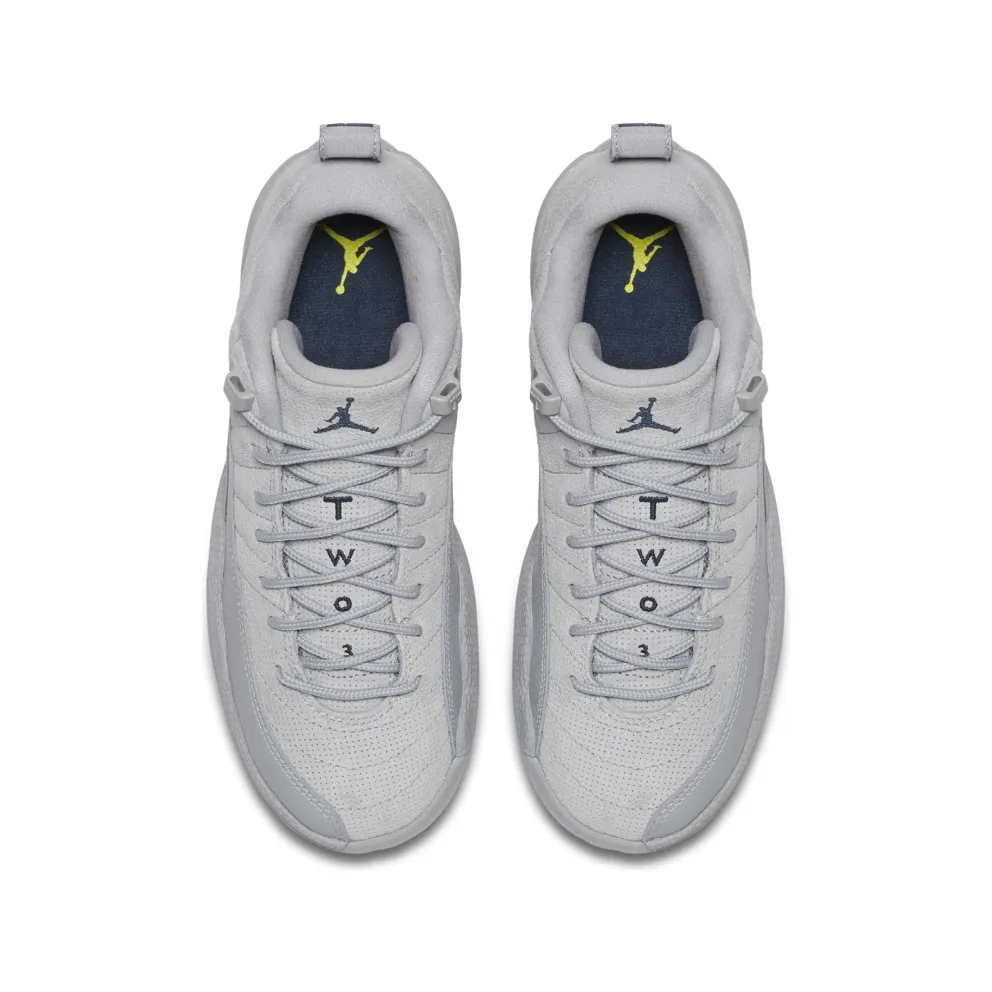 Jordan 12 Retro Low Wolf Grey (GS) Wolf Grey/Armory Navy-Electrolime (308305-002)