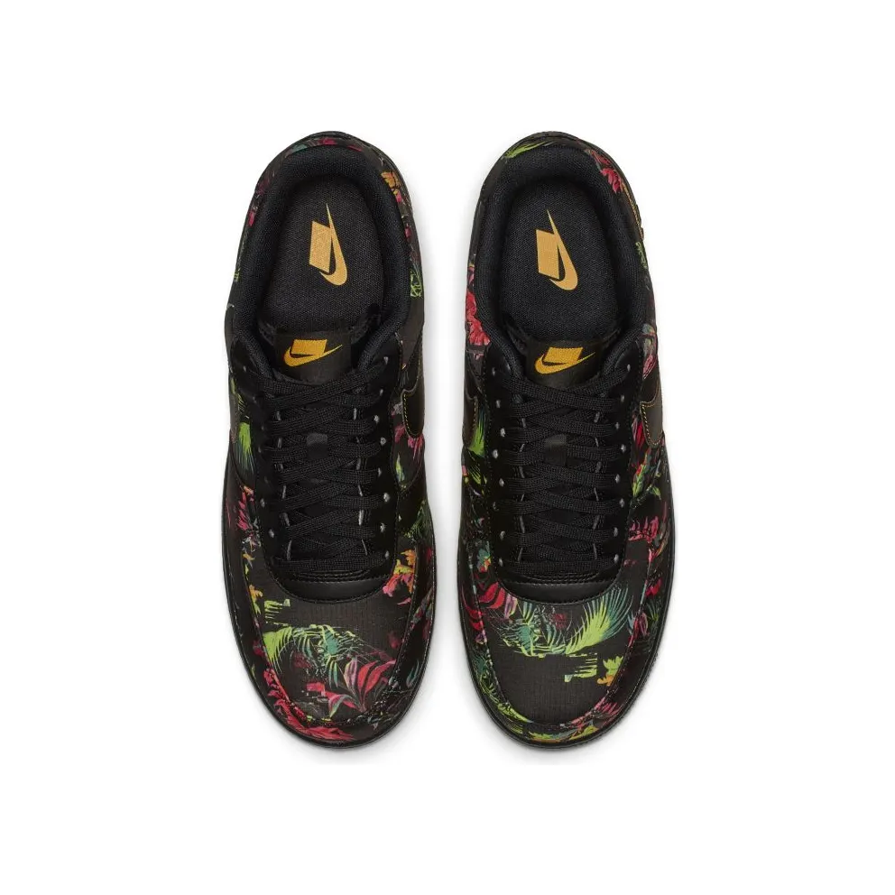 Nike Air Force 1 Low Floral (2019) Black/Multi-Color-Canyon Gold (BV6068-001)