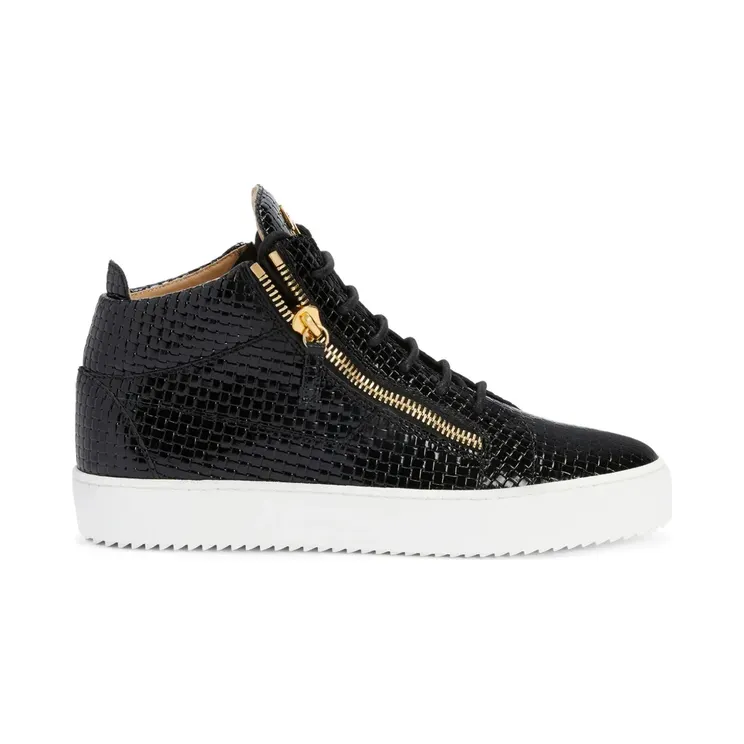 Giuseppe Zanotti Kriss geweven leren mid-top “Black” (RM40008001)