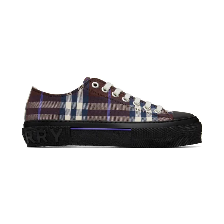 Burberry Burgundy Check Sneakers (8055644)