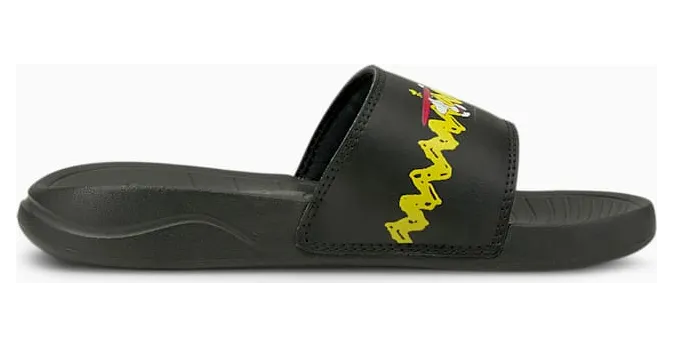 Puma x PEANUTS Popcat 20 slippers kinderen Zwart (375826-01)