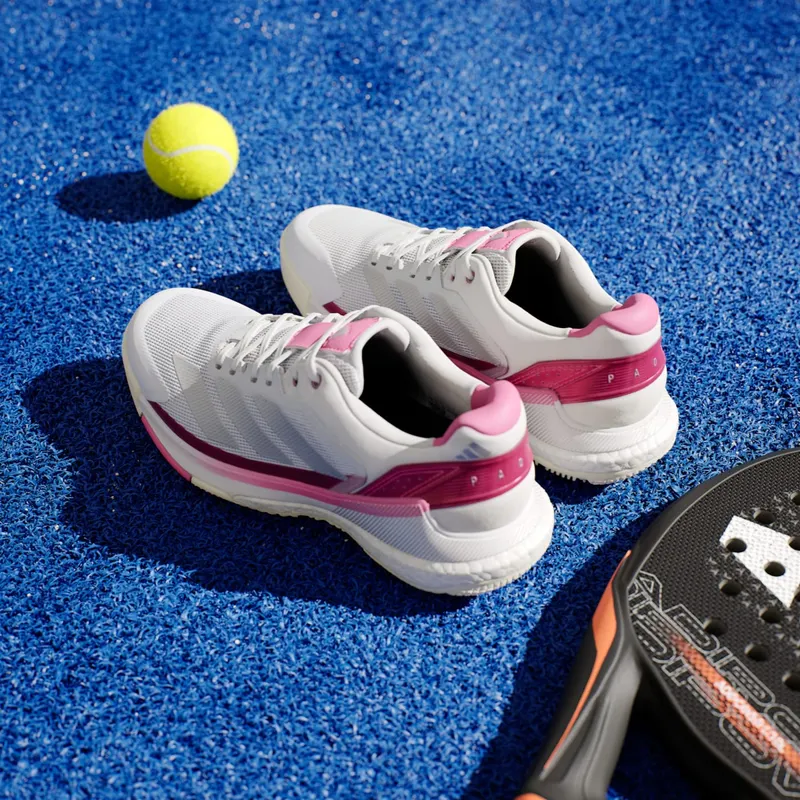 Adidas Crazyquick BOOST Padel Cloud White / Silver Metallic / Lucid Pink (JP9588)